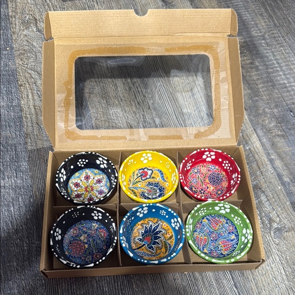Colorful Ceramic hand made Bowls Set - Picture 1 of 7